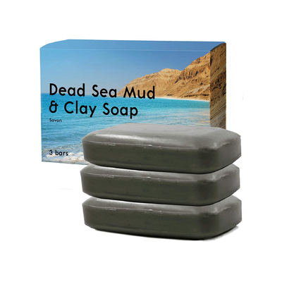 Nhãn hiệu riêng Dead Sea Mud Clay Natural Bar Soap Face Body Cleanser Sữa rửa mặt trị mụn loại bỏ vết chàm